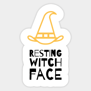 Resting Witch Face Sticker